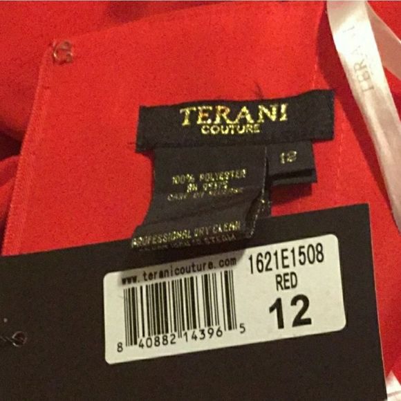 Terani one Shoulder straight Neck Column Gown - Picture 7 of 9